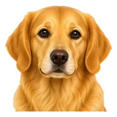 Fictieve golden retriever ter illustratie van de LUMIPAW-demokaart